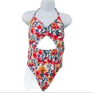 Hula Honey Jrs Pink Multi Y Swimsuit L